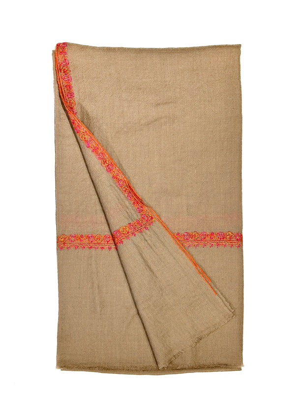 Pashtoush with Silk Hand Embroidery - Green