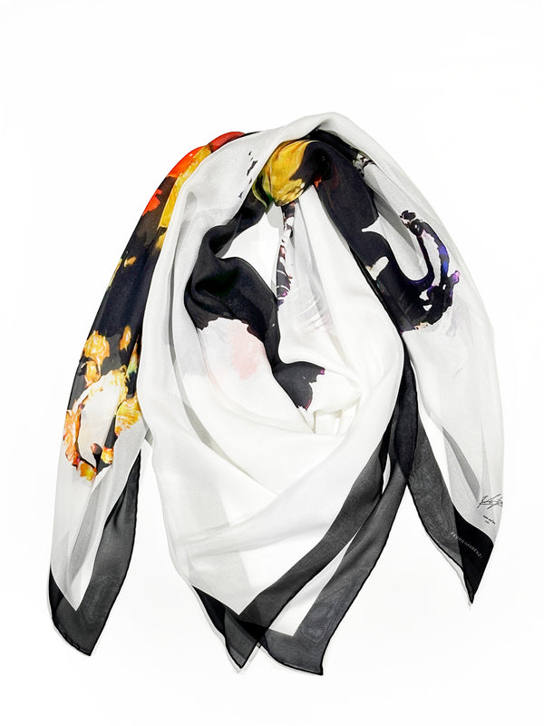 Silk Chiffon Foulard - Father and Son