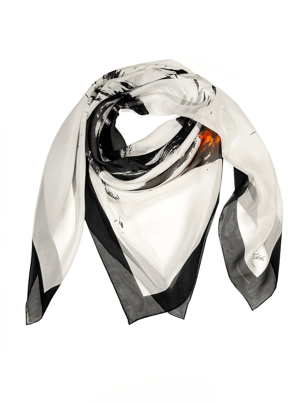 Silk Chiffon Foulard - Love Roulette