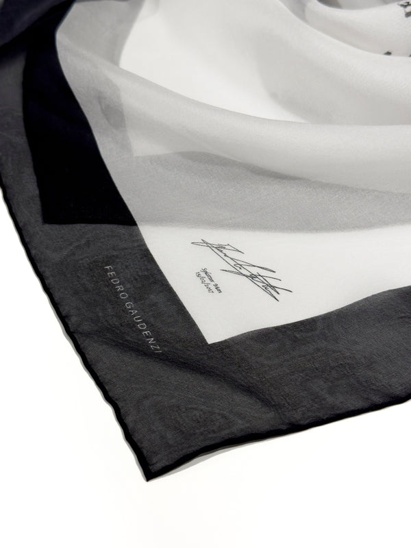 Silk Chiffon Foulard - Splatter Man