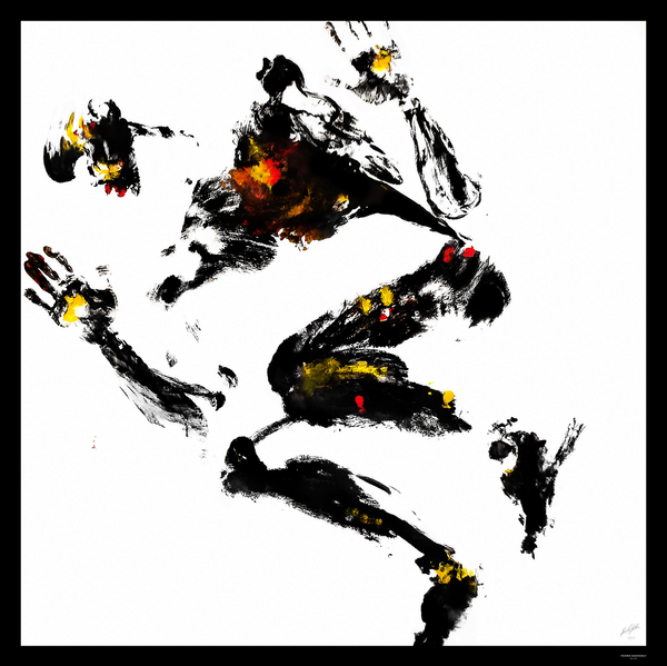 Silk Chiffon Foulard - Splatter Man
