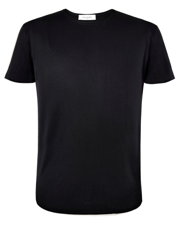 Hand-Made Silk T-shirt Black