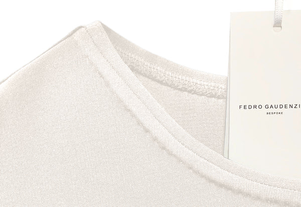 Fedro Gaudenzi Hand-Made Silk T-shirt White
