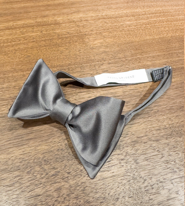 Silk Satin Bow Tie - Gray
