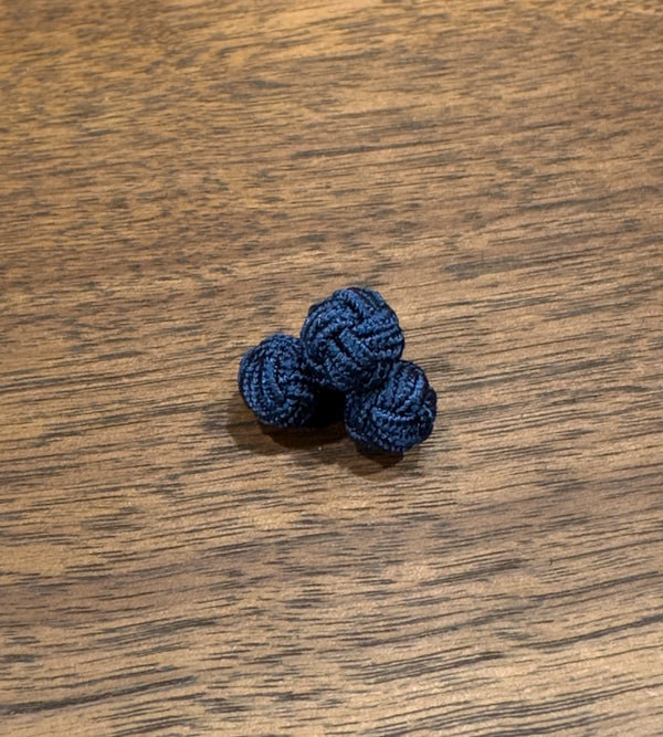 Silk Knot Cufflinks - Navy