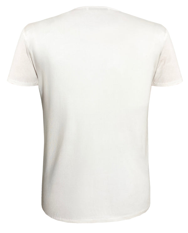 Hand-Made Silk T-shirt White back