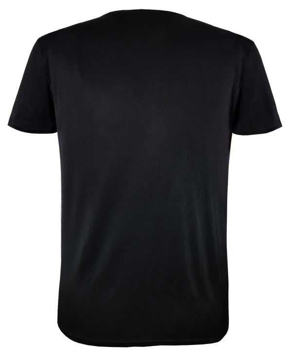 Hand-Made Silk T-shirt Black back