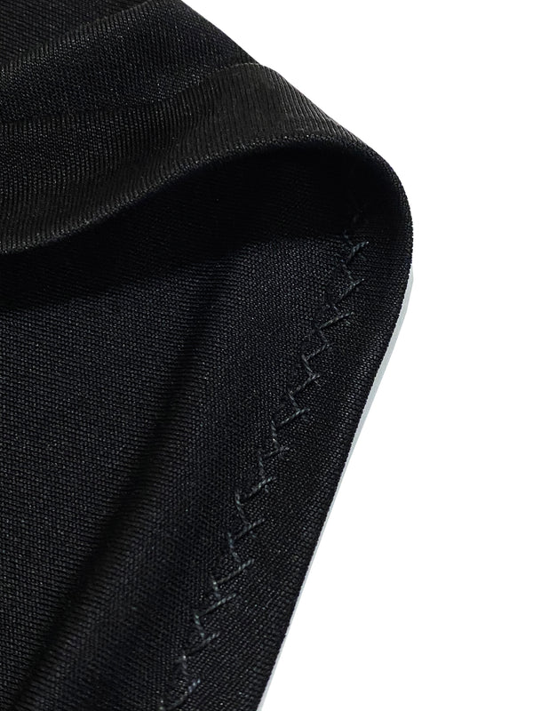 Hand-Made Silk T-shirt Black hem