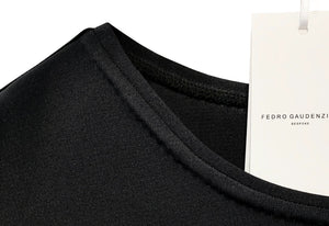 Hand-Made Silk T-shirt Black collar